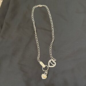 Elegant Silver Heart Pendant Necklace